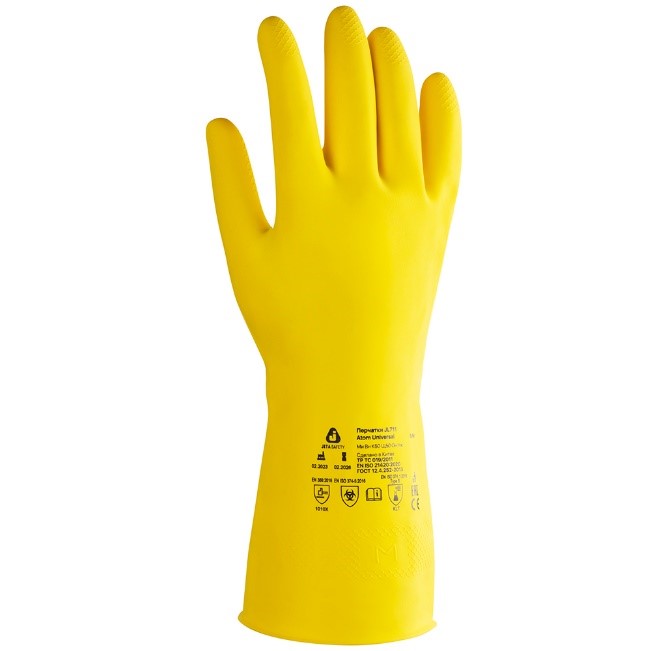 Химические перчатки из латекса Atom Universal JL711
