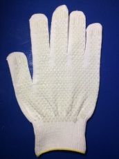 Перчатки вязаные отбеленные с ПВХ  13 кл. вязки,  4-х нитка