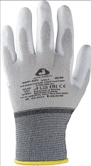 Защитные трикотажные перчатки с углеродной нитью с полиуретановым покрытием ладони Volt (JAP-101)